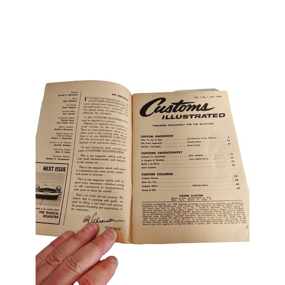 CUSTOMS ILLUSTRATED magazine FIRST ISSUE July 1958 V 1 No. 1 Chevrolet Hot Rod - Picture 7 of 10
